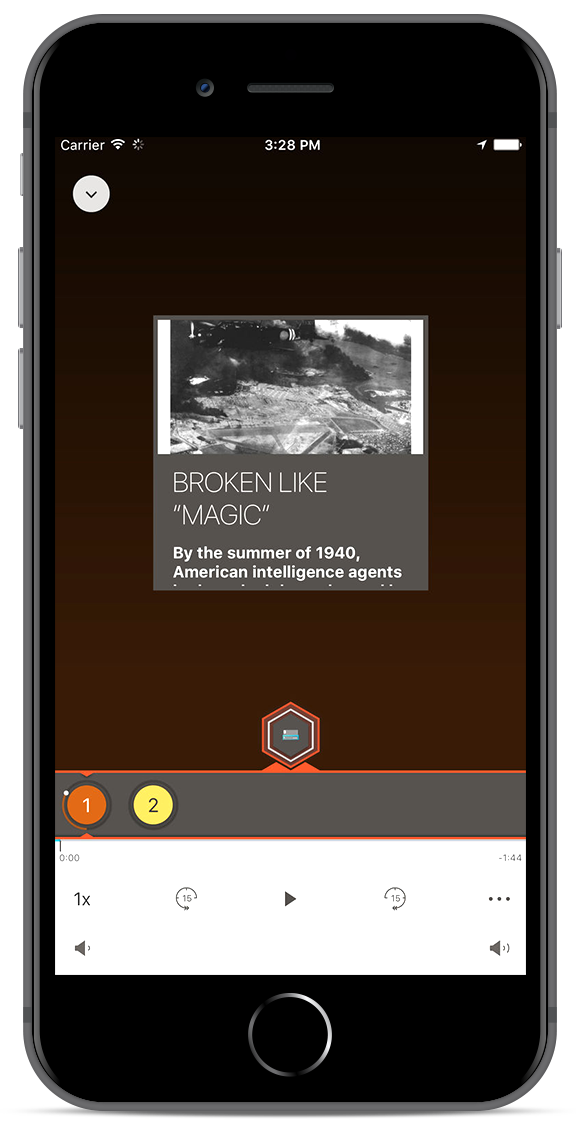 VALR app audio tour on an iPhone