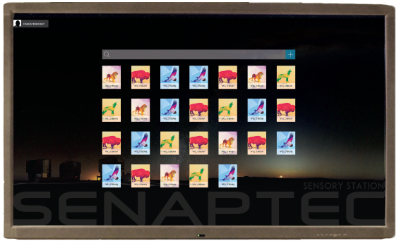 senaptec app on touch screen